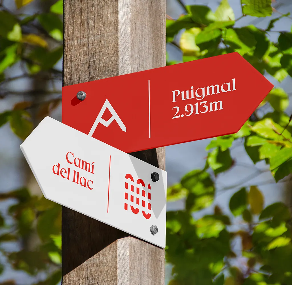 Corporate image of the Guies de Núria project, carried out by Val-Or branding agency